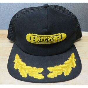 Northern Rail Car Trucker Hat Cap Vintage New Era USA Made Size M/L Dupont Visor